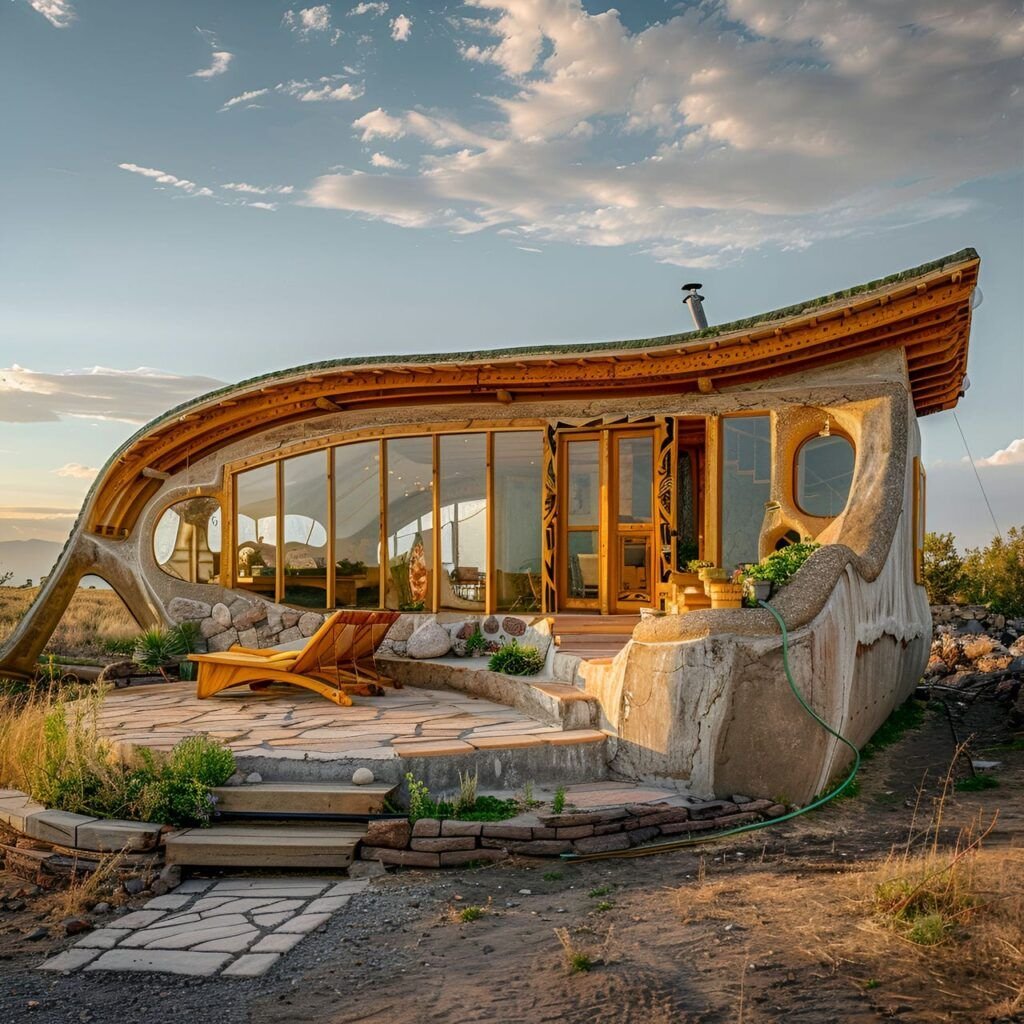 Earthship community in Taos, New Mexico — multiple homes on the high desert mesa